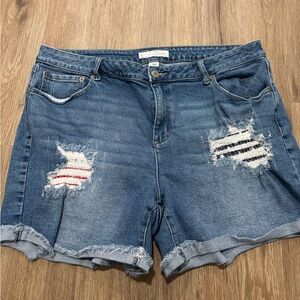 18W Jean Shorts. Hi-rise